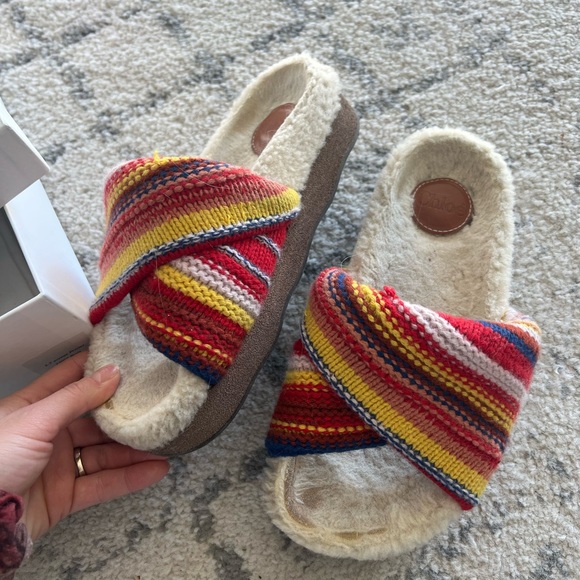 Chloe wavy shearling platform Sandals - Picture 3 of 5